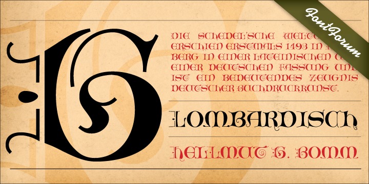 Beispiel einer HGB Lombardisch-Schriftart